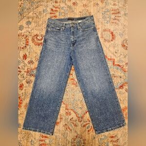 High rise cropped leg jeans